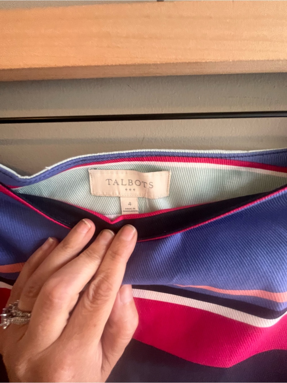 Talbots Striped Multicolor A-Line Skirt - Women’s Size 4 NWT - Picture 8 of 9